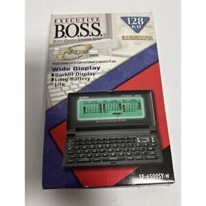 Casio BOSS Business Organizer Scheduling System SF 6500SY PC sync 128KB Open Box